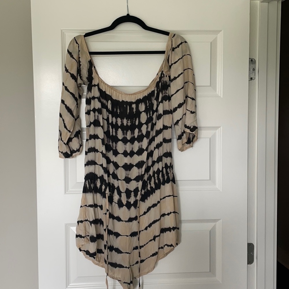 Off the Shoulder Tie Dye Romper